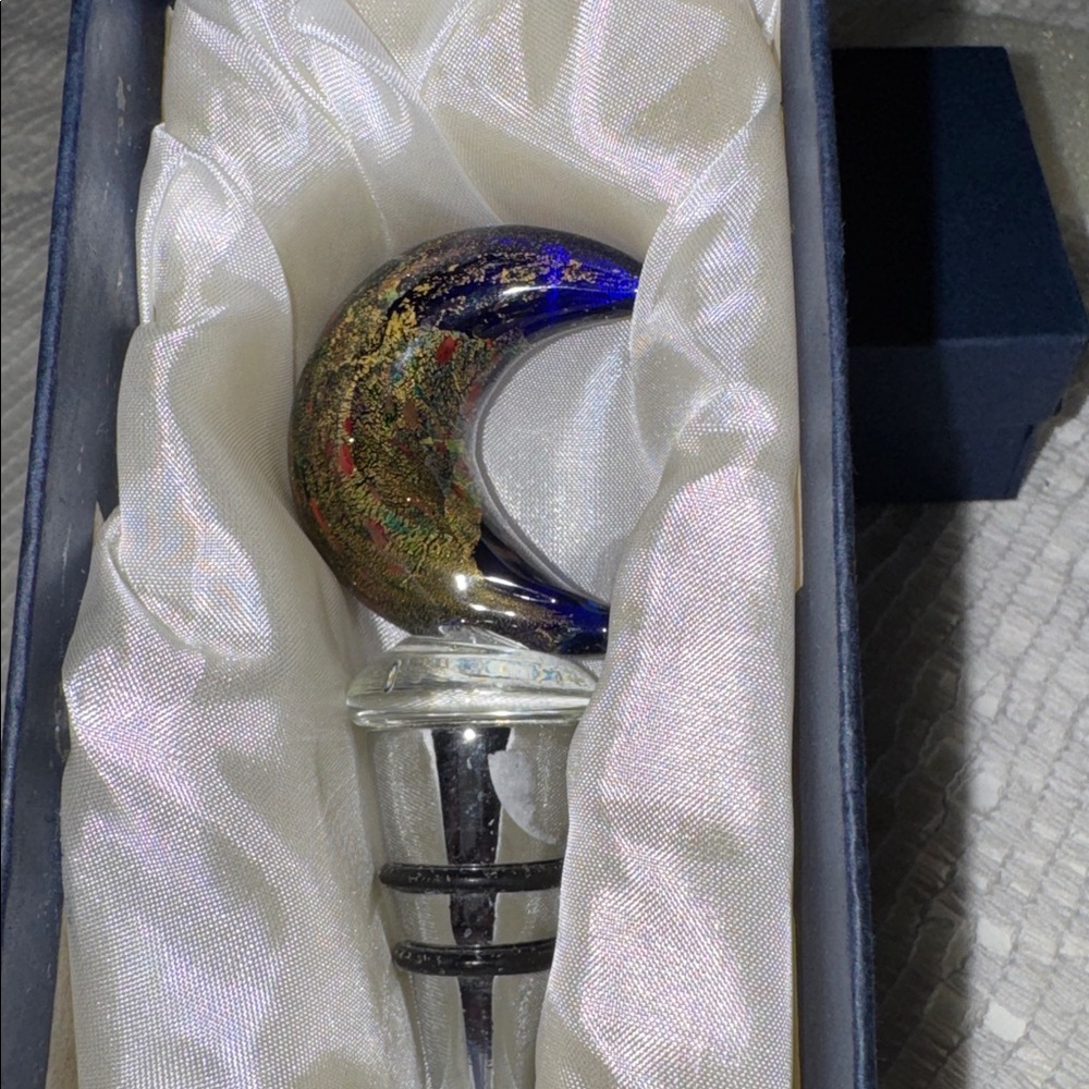House of Marbles Art Glass Wine Bottle Stopper - Home & Garden Collection NIB